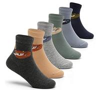 Lot de 6 paires de chaussettes colorées en coton pour garçons, Mix Fox 8107B, 10-13 ans