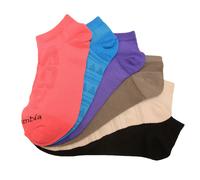 Lot de 6 paires de chaussettes Columbia Wander No Show Pattern Mesh, g?ranium sauvage, assortiment de couleurs