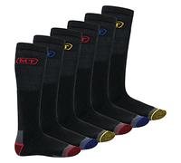 Lot de 6 paires de chaussettes de travail et de loisirs pour homme de la marque MT avec intérieur en éponge - Multifonctions - ne coupe pas la circulation sanguine, respirant, résistant. - Top qualité de Celodoro, Homme, noir