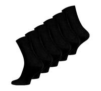 Lot de 6 paires de chaussettes en bambou pour homme, sans couture, douces, respirantes, confortables, noir, gris, bleu marine (FR/ES, Numérique, 40, 45, Taille normale, Taille normale, 6x Noir)