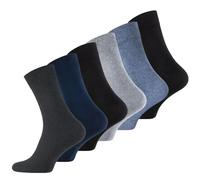Lot de 6 paires de chaussettes en coton pour homme, douces, respirantes, usage quotidien, chaussettes décontractées et formelles (FR/ES, Numérique, 40, 45, Taille normale, Taille normale, 6 x Mélange)