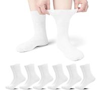 Lot de 6 paires de chaussettes en coton pour homme et femme 43-46 - Noir et blanc - Chaussettes de sport respirantes, 4# Blanc x 6, 35-42