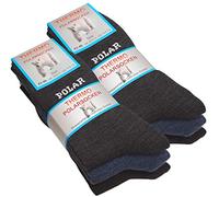 Lot de 6 paires de chaussettes homme Thermo - tissu éponge - noir/gris anthracite/marine bleu - Taille 39-42