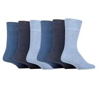 Lot de 6 paires de chaussettes pour diabétiques pour homme - Chaussettes en coton doux non élastiques pour pieds enflés,Coutures lisses des orteils, 6 paires de couleurs claires, taille unique