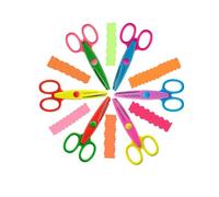 Lot de 6 paires de ciseaux de sécurité pour enfants à partir de 2 ans - Ciseaux zigzags - Petits ciseaux pour garçons et filles