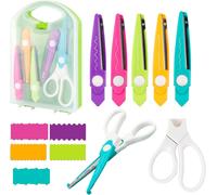 Lot De 6 Paires De Ciseaux Décoratifs Avec Boîte De Rangement,5 Types De Ciseaux À Bords Zigzag,Parfaits Pour Les Projets De Bricolage,Cartes En Papier,Photos,Scrapbooking,Bureau,École,Manuel
