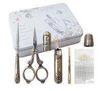 Lot de 6 Paires de Ciseaux Vintage pour Le Bricolage, Ciseaux Professionnels pour Tissu, Petits Ciseaux Vintage, réutilisables, européens Antiques et Vintage, kit d'outils de Couture en Acier