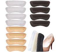 Lot de 6 paires de coussinets en silicone pour chaussures - Coussinets en gel antidérapant avec design bosse, noir transparent, dos adhésif adhésif, ajustement universel pour talons, chaussures de