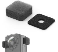 Lot de 6 paires de mousses anti-bruit coupe-vent pour caméras de sport Insta360 X4 X3 X2 GoPro Hero 13/12/11/10/9 Noir