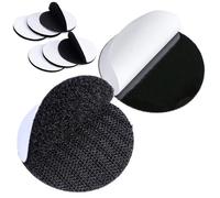 Lot de 6 paires de pastilles adhésives rondes de 10 cm avec crochet et boucle