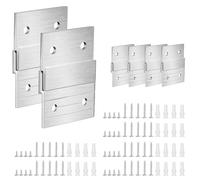 Lot de 6 paires de pinces en Z de 5 cm à suspendre - Système de suspension robuste - Crochets de cadre photo emboîtables - Profil Z - Rail de suspension pour photos et miroirs, œuvres d'art