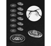 Lot de 6 paires de plaquettes de nez de rechange pour lunettes de soleil Oakley Wire Tap 2.0 OO4145, en silicone souple et transparent