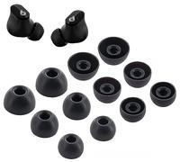 Lot de 6 paires d'embouts de rechange en silicone pour écouteurs Beats Studio Buds - 3 tailles S/M/L - Noir