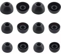 Lot de 6 Paires d'embouts de Rechange en Silicone pour écouteurs JBL Tune 230NC TWS/Tune 125TWS/Tune 130NC TWS/Vibe 200TWS/Free X, compatibles avec étui, Embouts Buds, S/M/L, 3 Tailles, noir713