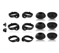 Lot de 6 paires d'embouts de rechange pour Bose QuietComfort Ultra Earbuds (2023) et Bose QuietComfort Earbuds II (2022) - Couvre-ailettes en silicone antidérapant - Noir