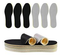 Lot de 6 paires d'inserts fins pour chaussures pieds nus - Semelles intérieures en mousse à mémoire de forme - Découpables et lavables - Semelles de rechange pour homme 3 à 10-5 à 12 (3 noir + 3
