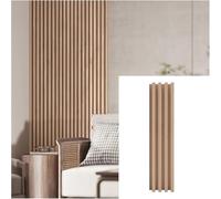 Lot De 6 Panneaux à Lattes 3D pour Décoration Intérieure De Murs Et De Plafonds, Panneaux Muraux Texturés en Bois Massif, Panneaux Décoratifs Cannelés pour La Maison Et Le Bur, #6, 100cm/3.28ft