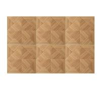 Lot De 6 Panneaux Acoustiques Effet Bois, Panneau Acoustique Mural Decoratif, Panneau Acoustique Mural Adhesif Insonorisant Absorbeur de Bruit pour Chambre Bureau Studio Isolation Phonique, 60 X 60cm