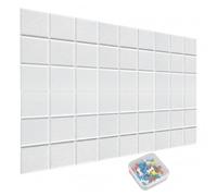 Lot de 6 panneaux d'affichage feutre 30x30 cm 30 broches autocollantes bureau, maison, cuisine, école, décoration murale, tableau photos, mémos, lettres