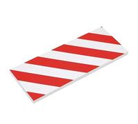 Lot de 6 panneaux de parking en mousse EVA - Rouge et blanc - 50 x 20 x 2 cm - Antidérapants et durables - Idéal pour les garages et les parkings