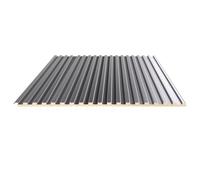 Lot de 6 panneaux de toiture en aluminium robustes, isolés et imperméables, for vérandas et serres(80cm)