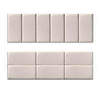 Lot De 6 Panneaux Muraux Pour Tête De Lit Yuma 180 Cm En Tissu Effet Suédé Beige
