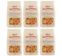 Rummo Pasta Conchiglioni Rigati N°147 Lot de 6 pâtes italiennes à base de semoule de blé dur, pâtes italiennes 500 g