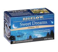 Lot de 6 paquets de Té Bigelow Sweet Dreams, Té Dulces Sueños, Mezcla de Manzanilla, Menta, Hojas de Rosas, Hierbabuena, Especias y Flores de Azhar.