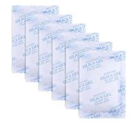 Lot de 6 paquets déshydratants en gel de silice transparent de 50 g pour le rangement, absorbeurs d'humidité pour garder les vêtements, chaussures, articles en cuir et plus encore