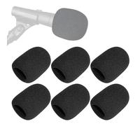 Lot de 6 Pare-brises en Mousse, Protège-Micro pour Shure Sm58, Bonnette Micro en Mousse, Anti-Pop pour Microphone, Remplacement de la Housse De Micro pour Réduction Du Bruit, Noir
