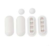 Lot de 6 pare-chocs de siège de toilette pour base et couvercle de WC, coussinets amortisseurs en polyéthylène basse densité EVA, non absorbants et résistants à l'humidité, blanc