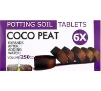 Lot de 6 Pastilles de Terreau Compressé en Fibre de Coco - Diam 6cm - Gonfle jusqu'a 250cm Cube - Fleur Jardin - 469