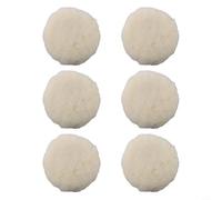 Lot de 6 patins de polissage en laine d'agneau de 15,2 cm pour polisseuse de voiture, capot de polissage pré-lavé pour correction automatique de la peinture marine, élimine les rayures et l'oxydation