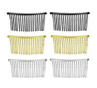 Lot de 6 peignes à cheveux à 20 dents en fil métallique pour femme (mixte)