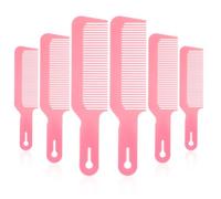 Lot de 6 peignes mélangeurs pour barbier, peignes de coupe professionnels de 22,9 cm, peignes de coiffeur roses résistants à la chaleur, peignes de coiffeur tout usage pour coupe de tondeuse et plats,