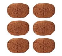 Lot de 6 pelotes de fil à tricoter en coton pour le tissage à la main des vêtements, des sacs, des chapeaux, des pulls et des marqueurs