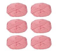 Lot de 6 pelotes de fil à tricoter en coton pour le tissage à la main des vêtements, des sacs, des chapeaux, des pulls et des marqueurs