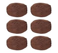 Lot de 6 pelotes de fil à tricoter en coton pour le tissage à la main des vêtements, des sacs, des chapeaux, des pulls et des marqueurs
