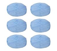 Lot de 6 pelotes de fil à tricoter en coton pour le tissage à la main des vêtements, des sacs, des chapeaux, des pulls et des marqueurs