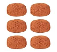 Lot de 6 pelotes de fil à tricoter en coton pour le tissage à la main des vêtements, des sacs, des chapeaux, des pulls et des marqueurs