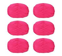 Lot de 6 pelotes de fil à tricoter en coton pour le tissage à la main des vêtements, des sacs, des chapeaux, des pulls et des marqueurs