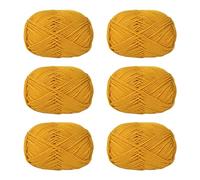 Lot de 6 pelotes de fil à tricoter en coton pour le tissage à la main des vêtements, des sacs, des chapeaux, des pulls et des marqueurs