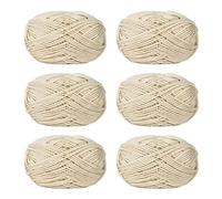 Lot de 6 pelotes de fil à tricoter en coton pour le tissage à la main des vêtements, des sacs, des chapeaux, des pulls et des marqueurs