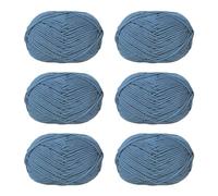 Lot de 6 pelotes de fil à tricoter en coton pour le tissage à la main des vêtements, des sacs, des chapeaux, des pulls et des marqueurs