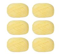 Lot de 6 pelotes de fil à tricoter en coton pour le tissage à la main des vêtements, des sacs, des chapeaux, des pulls et des marqueurs
