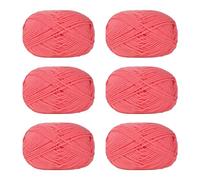 Lot de 6 pelotes de fil à tricoter en coton pour le tissage à la main des vêtements, des sacs, des chapeaux, des pulls et des marqueurs
