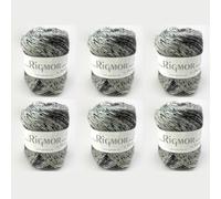 Lot de 6 pelotes de fil de laine Superwash Rigmor by Permin (19 gris)