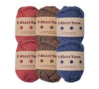 Lot de 6 pelotes de fil élastique pour t-shirt et spaghetti tricotés à la main