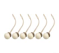 Lot de 6 pendentifs de Noël élégants en feutre en forme de gland pour vos fêtes (beige)