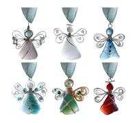 Lot de 6 pendentifs en forme d'ange pour sapin de Noël en acrylique 2D pour lieu de travail, salle de bain, cuisine, entrée et